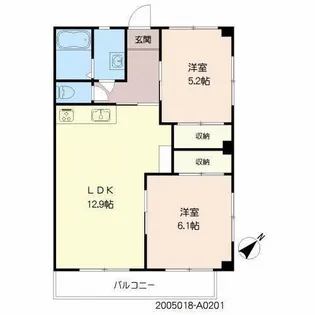サンハイツもみじヶ丘【2階】の間取り