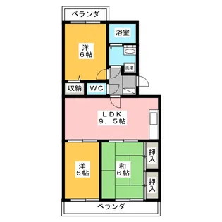 メゾン ド エソールI【3階】の間取り
