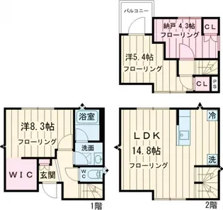 東京都新宿区西落合2【一戸建】の間取り