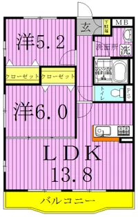 シャルマンフラットリヴァーI【3階】の間取り