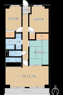 埼玉県新座市東北1【マンション】の間取り