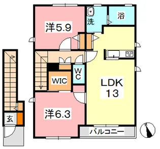 メゾン・モナ C【2階】の間取り