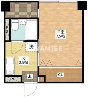 パークアベニュービル松山【4階】の間取り