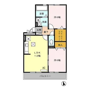 サン トゥール A【1階】の間取り