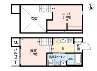 福岡県春日市桜ヶ丘6【アパート】の間取り