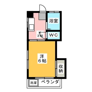 大川マンション【5階】の間取り