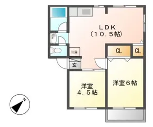 メゾン大国【2階】の間取り