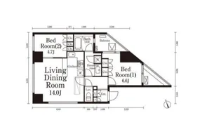 パークキューブ春日安藤坂【7階】の間取り