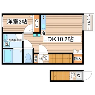 AIN MINAMISENDAI【2階】の間取り