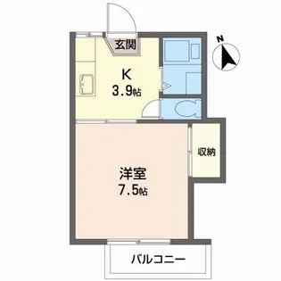 シティ中島丁B【2階】の間取り