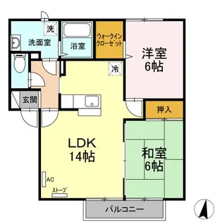 パークタウンナリタ D【2階】の間取り
