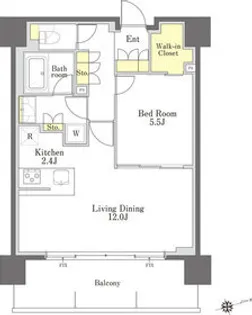 びゅうリエットグラン新宿戸山【2階】の間取り