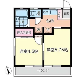 カーサドマーニ【2階】の間取り
