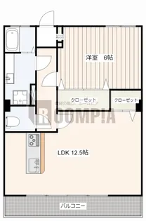 ハイリビングK【1階】の間取り