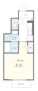 プリマベーラ森友【1階】の間取り