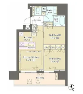 東京都渋谷区渋谷1【マンション】の間取り