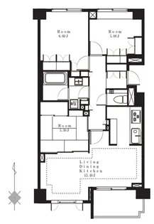 桜丘パークハウス【5階】の間取り