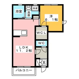 グランピュア【1階】の間取り