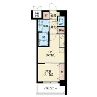 スプランディッド新大阪EAST【3階】の間取り