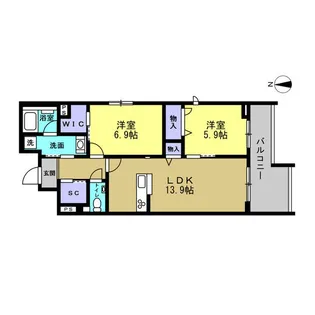 メゾン オルジュ【4階】の間取り