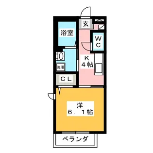 プレミアス下荻野【2階】の間取り
