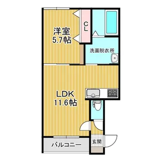 仮)西4南2AP【2階】の間取り
