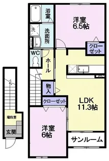 スリーアロー A【2階】の間取り