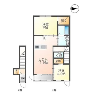 サンヴィレッジ【2階】の間取り