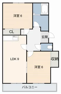 ダイアローグ B棟【2階】の間取り