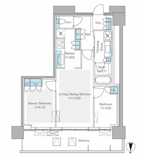 パークシティ中野 ザ タワー エアーズ【22階】の間取り