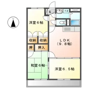 サンライズ宝塚【3階】の間取り
