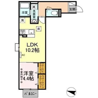 ロイジェント加美平【1階】の間取り