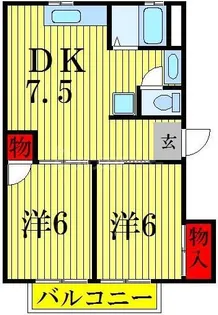 コーポラスカナイ【2階】の間取り