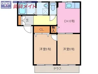 サウスアベニュー・エヌ D【1階】の間取り