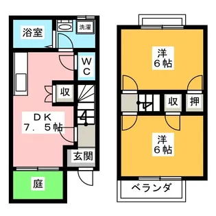 DUPLEX国王6の間取り