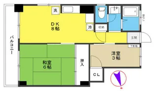 目白武蔵野マンション【2階】の間取り