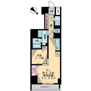 アーク銀座京橋【6階】の間取り