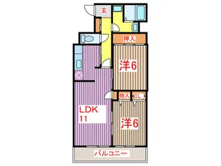 メゾン.ド.ク-ル【4階】の間取り
