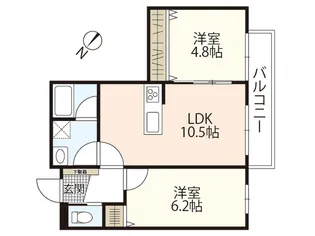 カネモトハウス【1階】の間取り