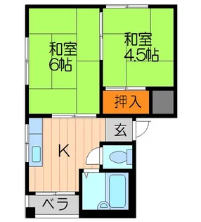 ひまわりハイツ【2階】の間取り