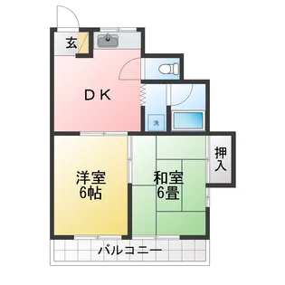 サンハイツ【2階】の間取り
