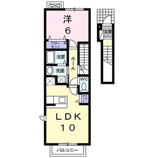 ハーヴェスト西向日【2階】の間取り