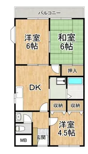 リメインズMハイツ【3階】の間取り