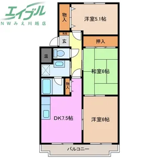 マーベラスコート【4階】の間取り