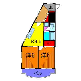ロイヤルシオン刈部【2階】の間取り