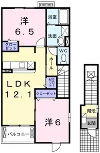 アンジェリカ A【2階】の間取り