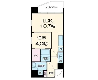 プレジオ松屋町【4階】の間取り