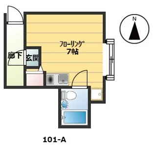 五反野ハイツs【1階】の間取り