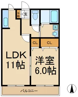 ANNEX F(アネックス エフ)【2階】の間取り