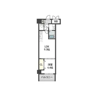 グランパシフィック北巽【7階】の間取り